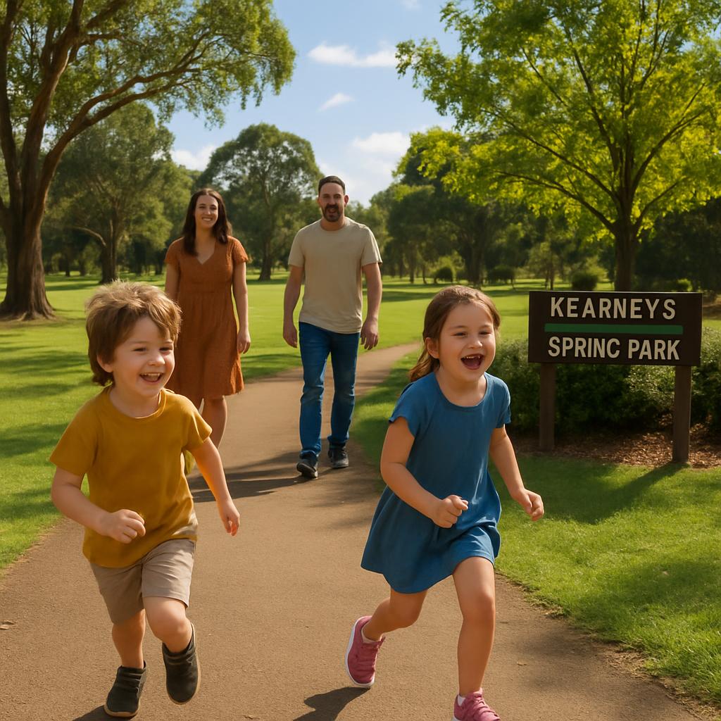 Families enjoying Kearneys Spring Park