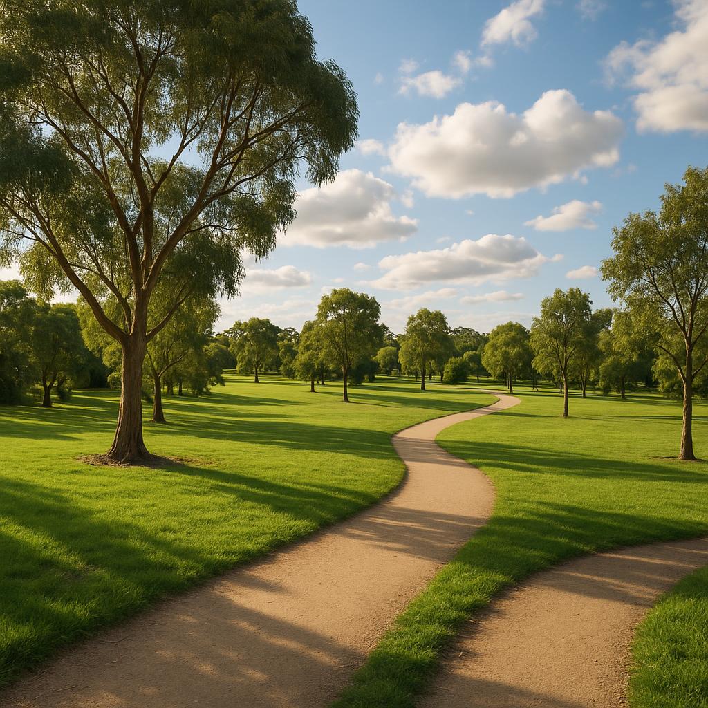 Scenic park in Keilor East with lush greenery