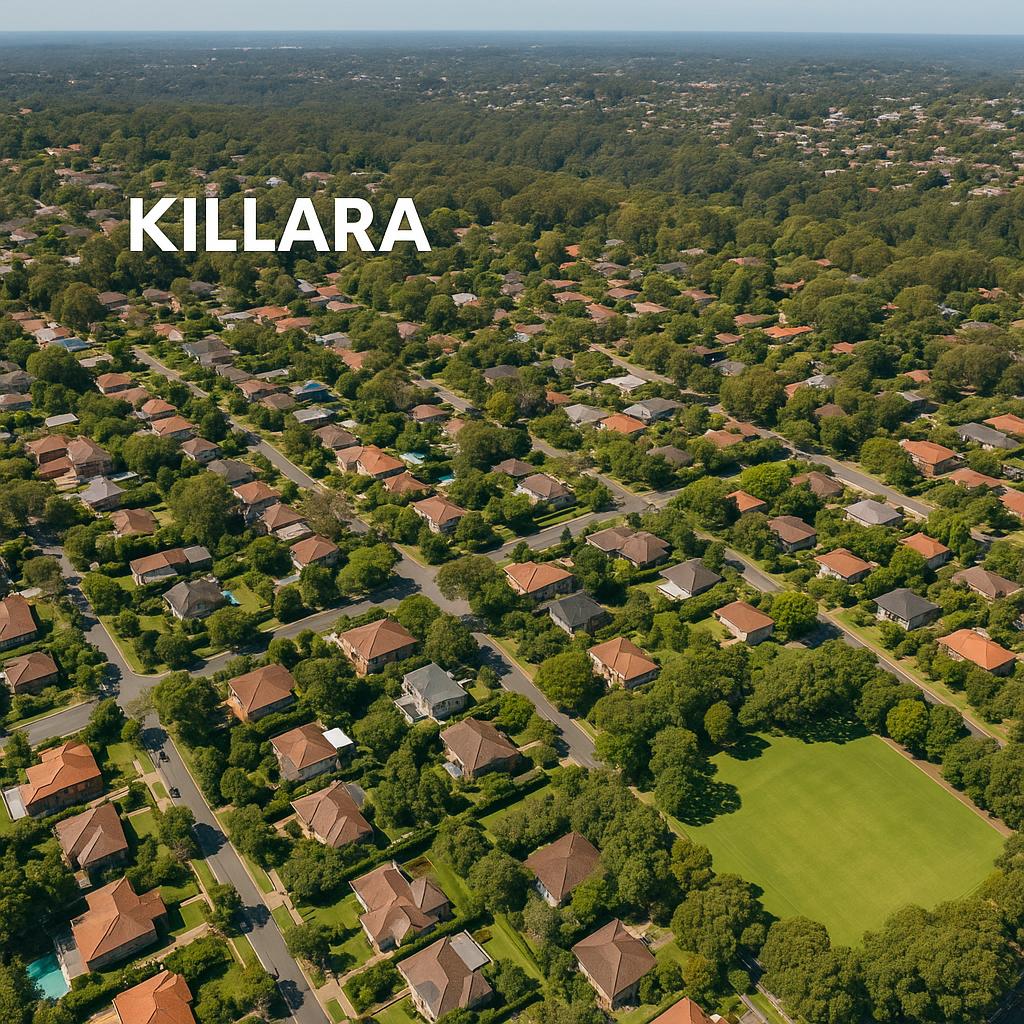 Killara suburb aerial view