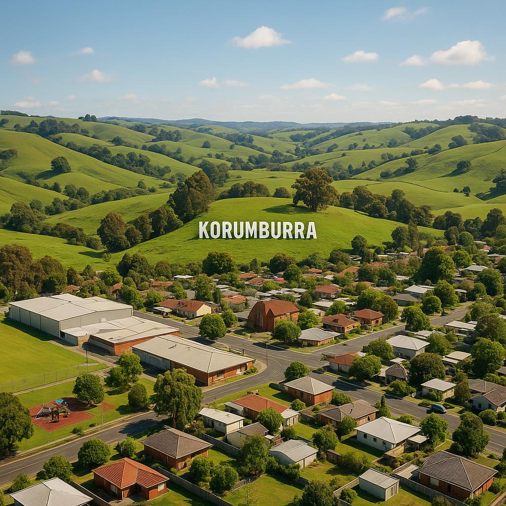 Scenic overview of Korumburra's landscape and community.