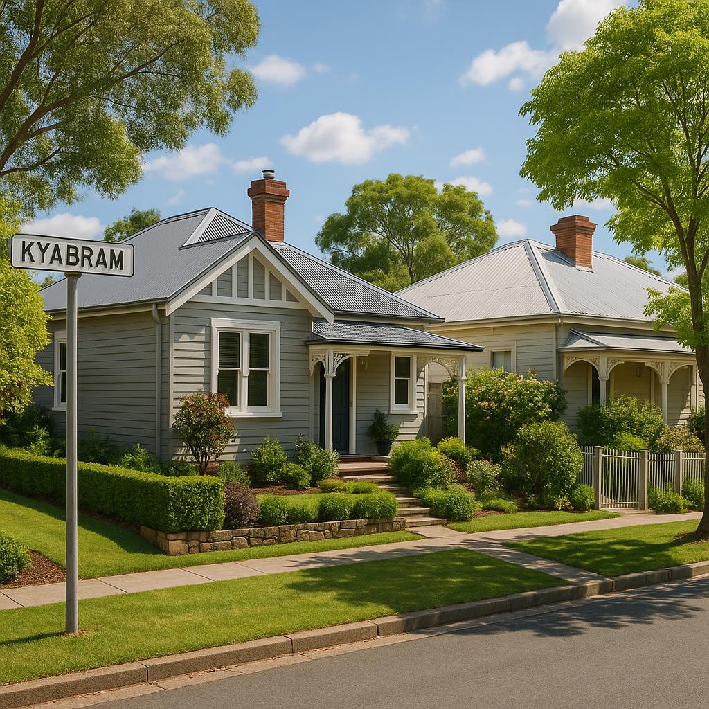 Charming street in Kyabram with renovated homes