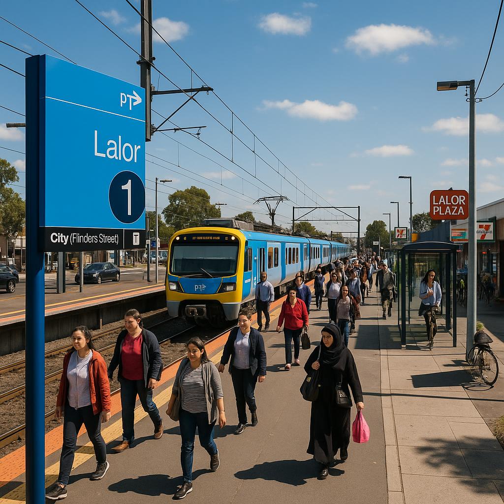 Lalor train station bustling with commuters