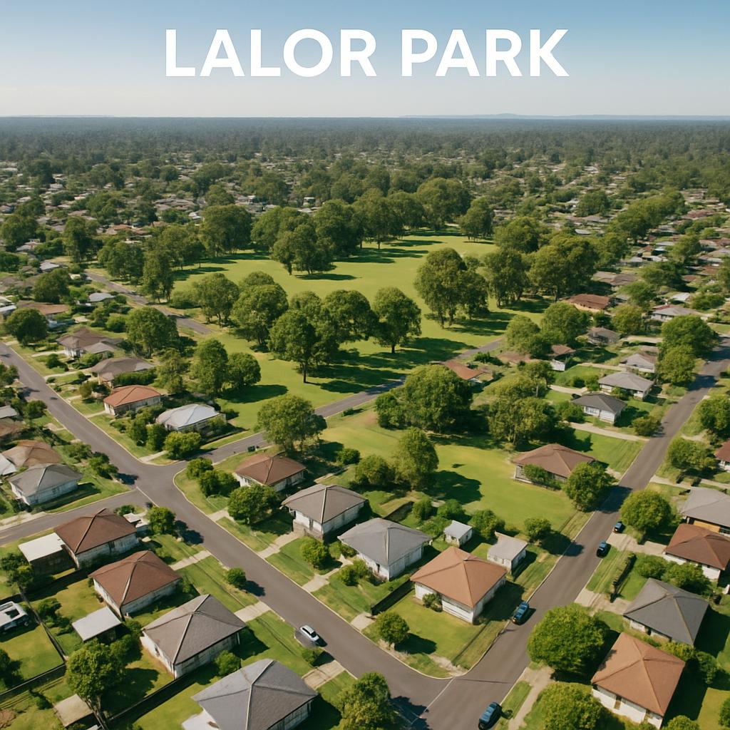 Aerial view of Lalor Park's neighborhood