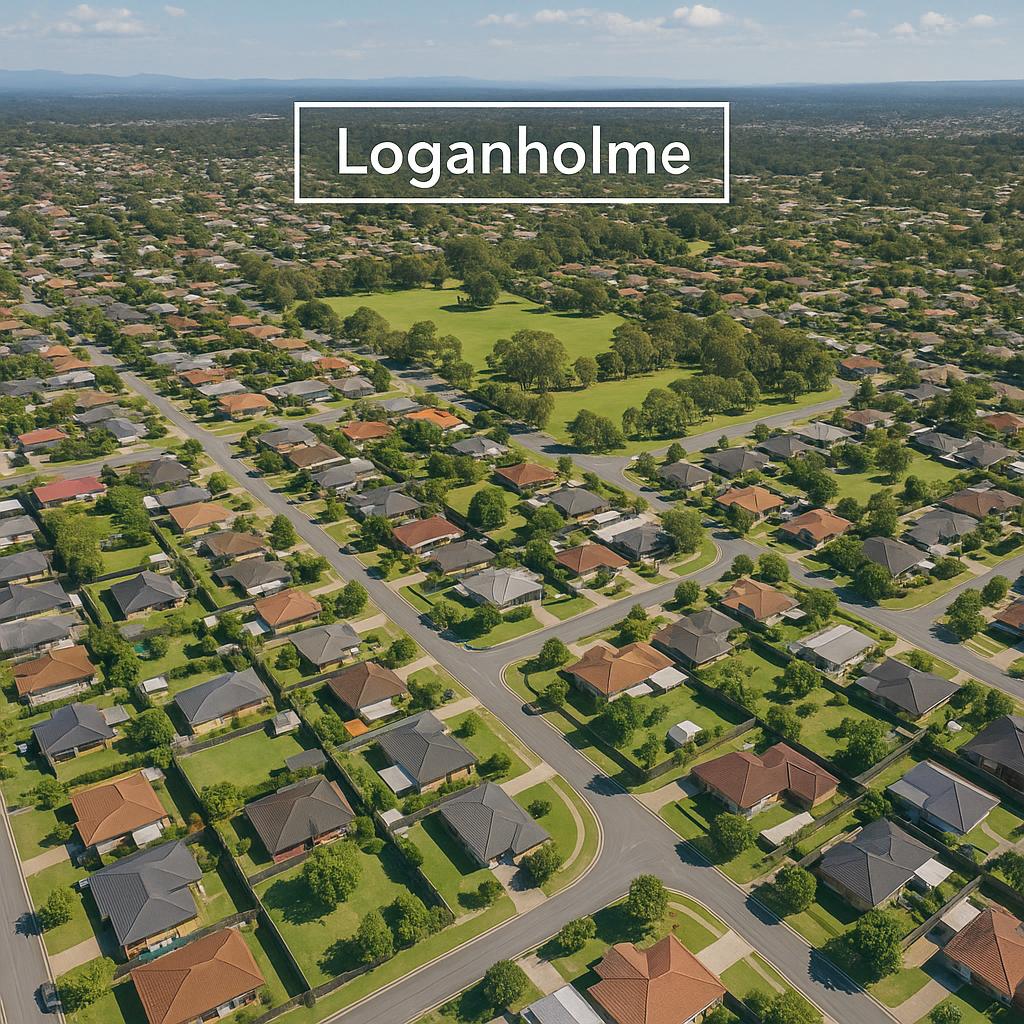 Aerial view of Loganholme depicting growth and community feel