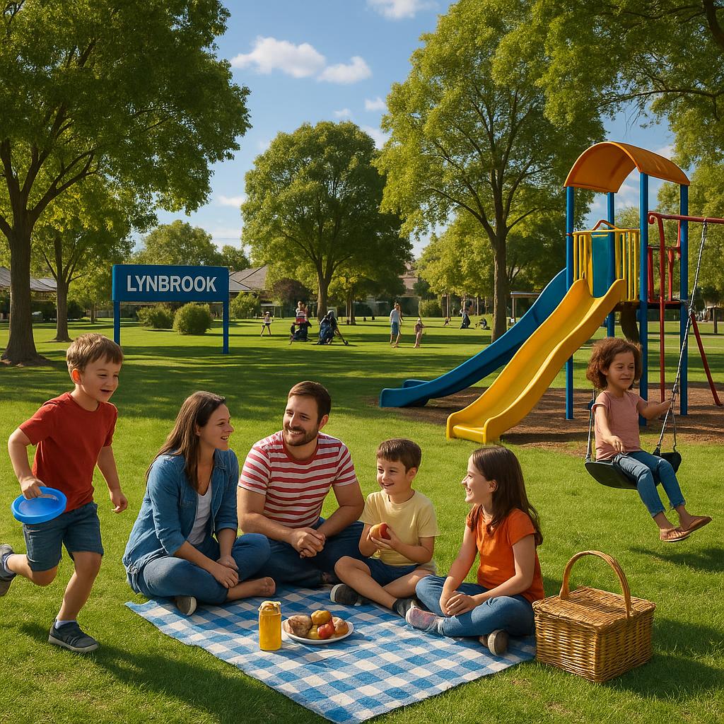 Family-friendly park in Lynbrook with children and families.