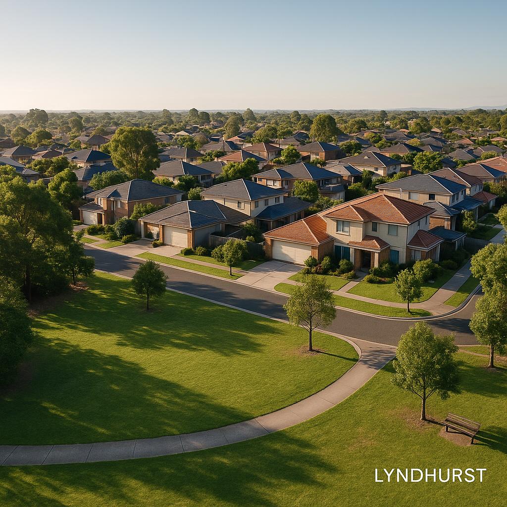 View of Lyndhurst suburb with parks and homes