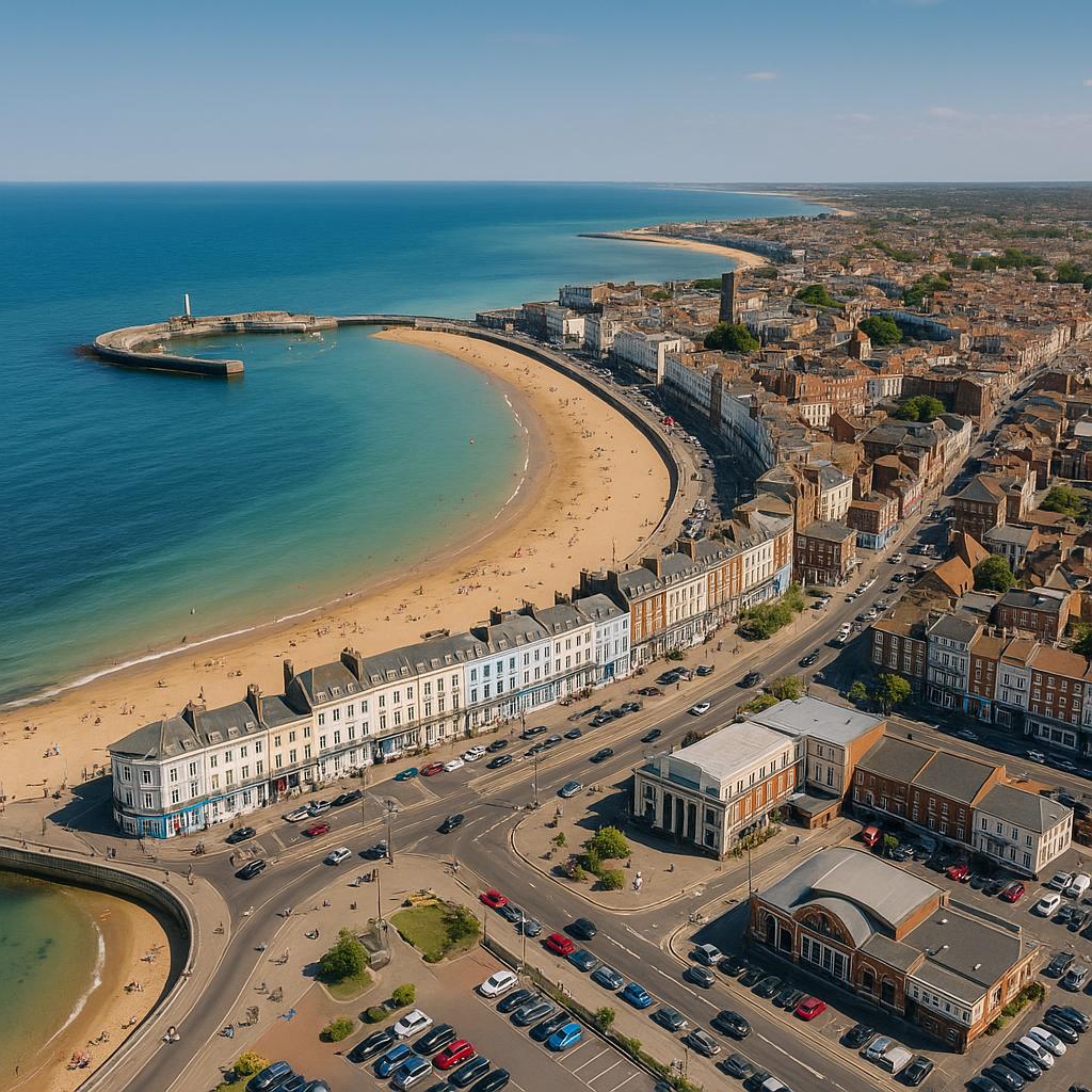 Aerial view of Margate suburb