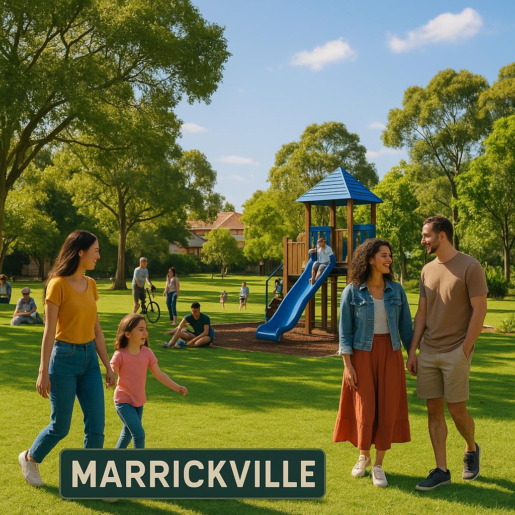 People enjoying Marrickville markets and parks