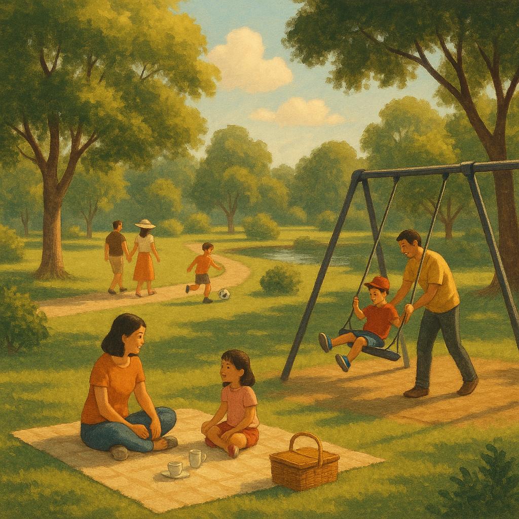 Families at Marsfield park enjoying the outdoors