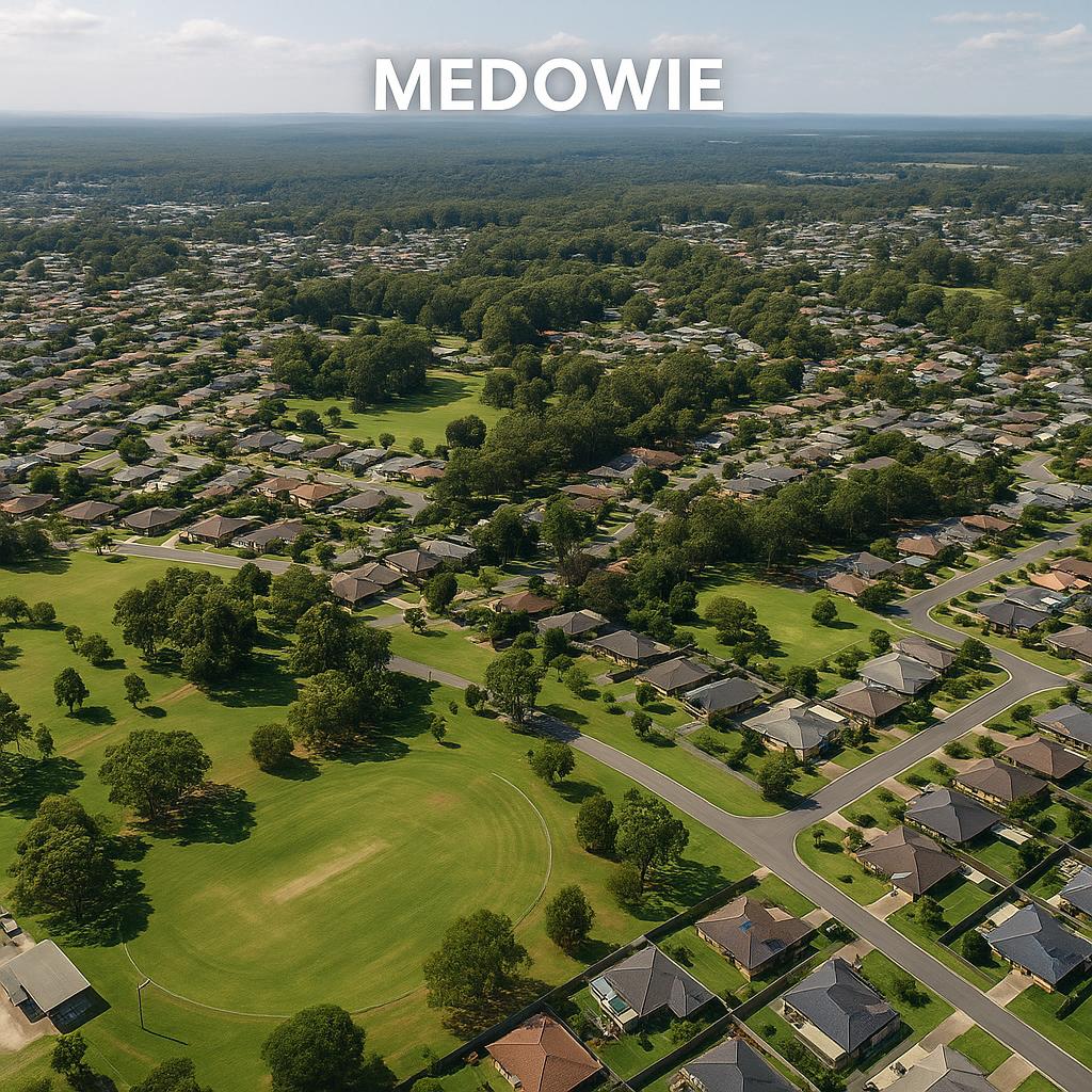 Residential areas and parks in Medowie