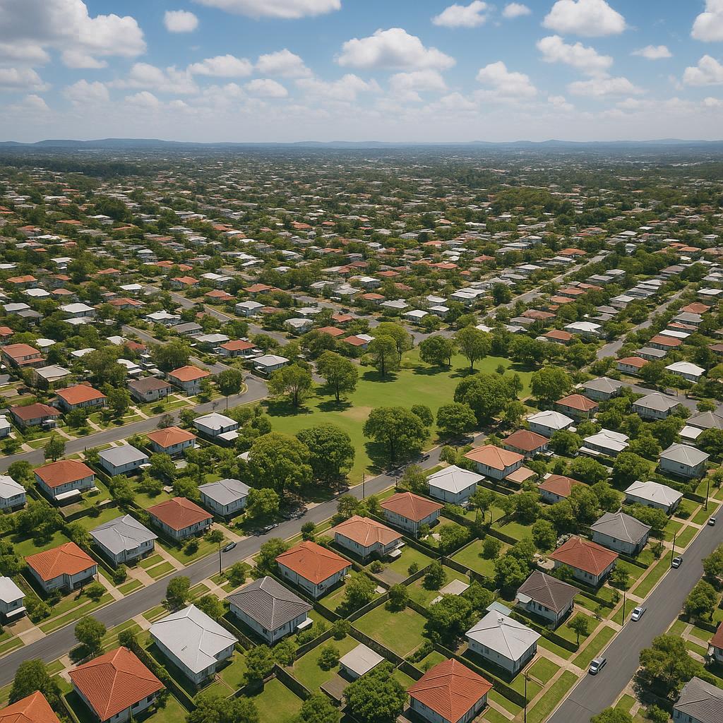 Moorooka suburb aerial view