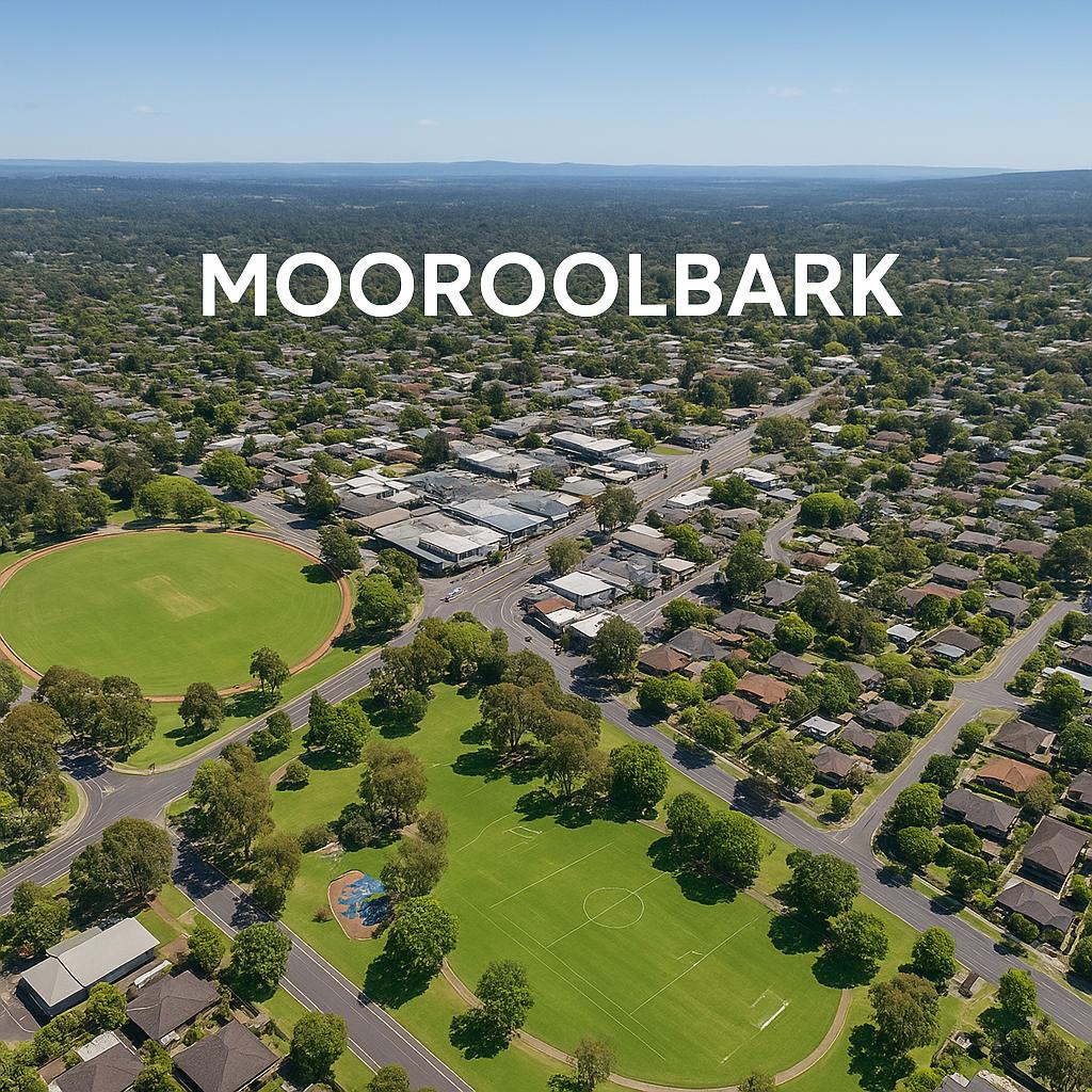 Aerial view of Mooroolbark showcasing parks and community amenities