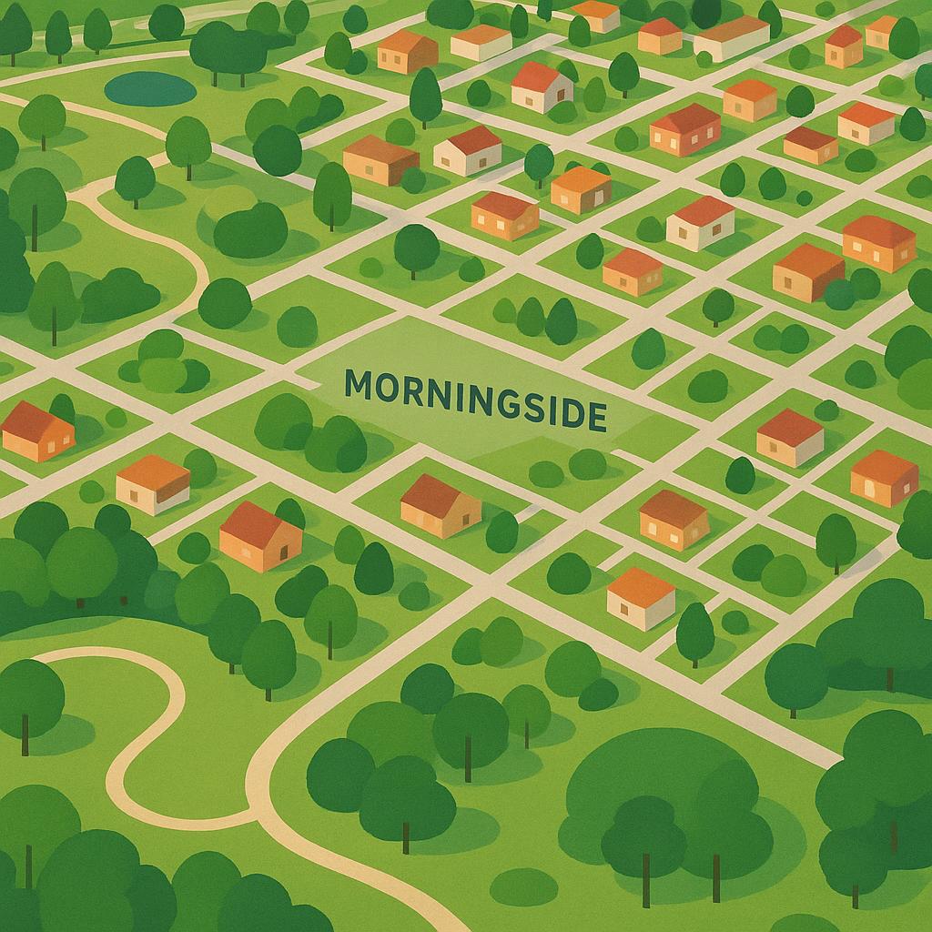 Families enjoying Morningside park on a sunny day