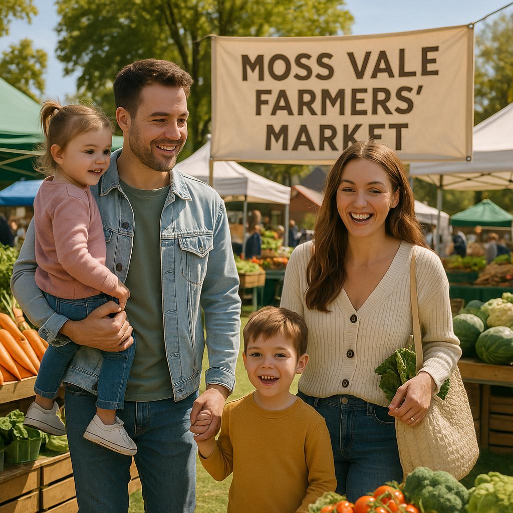 A vibrant farmers' market in Moss Vale
