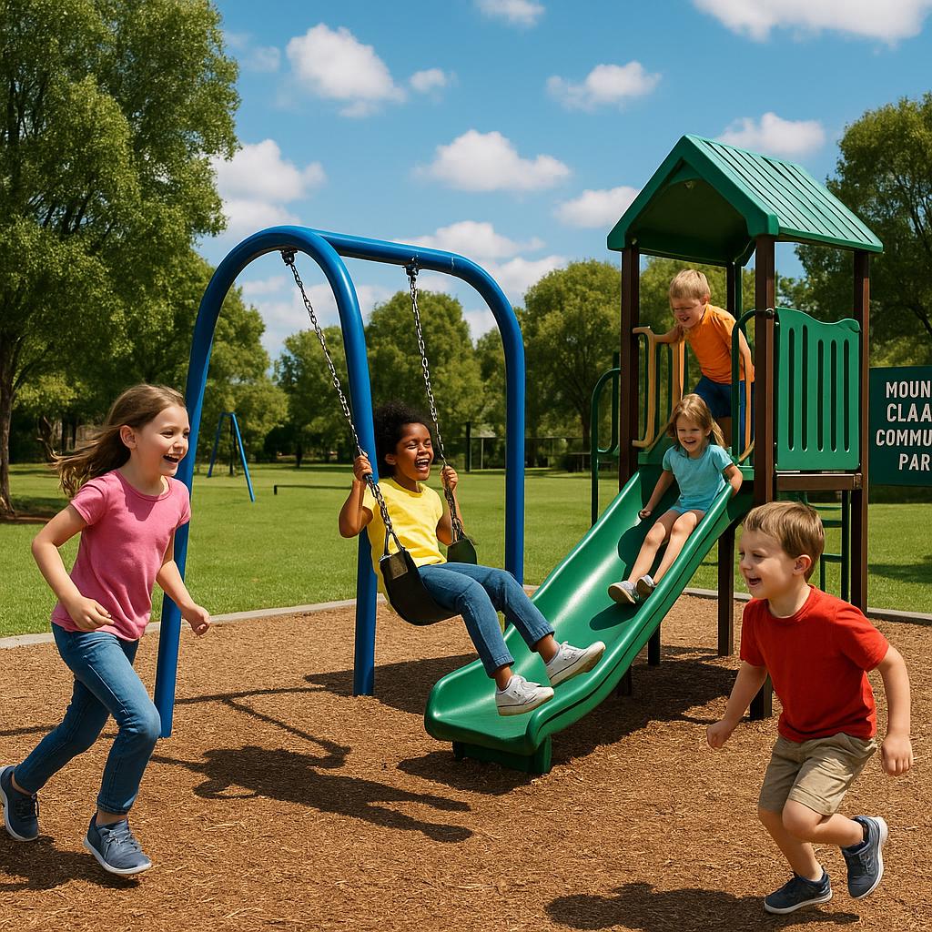Children playing in Mount Clear Community Park