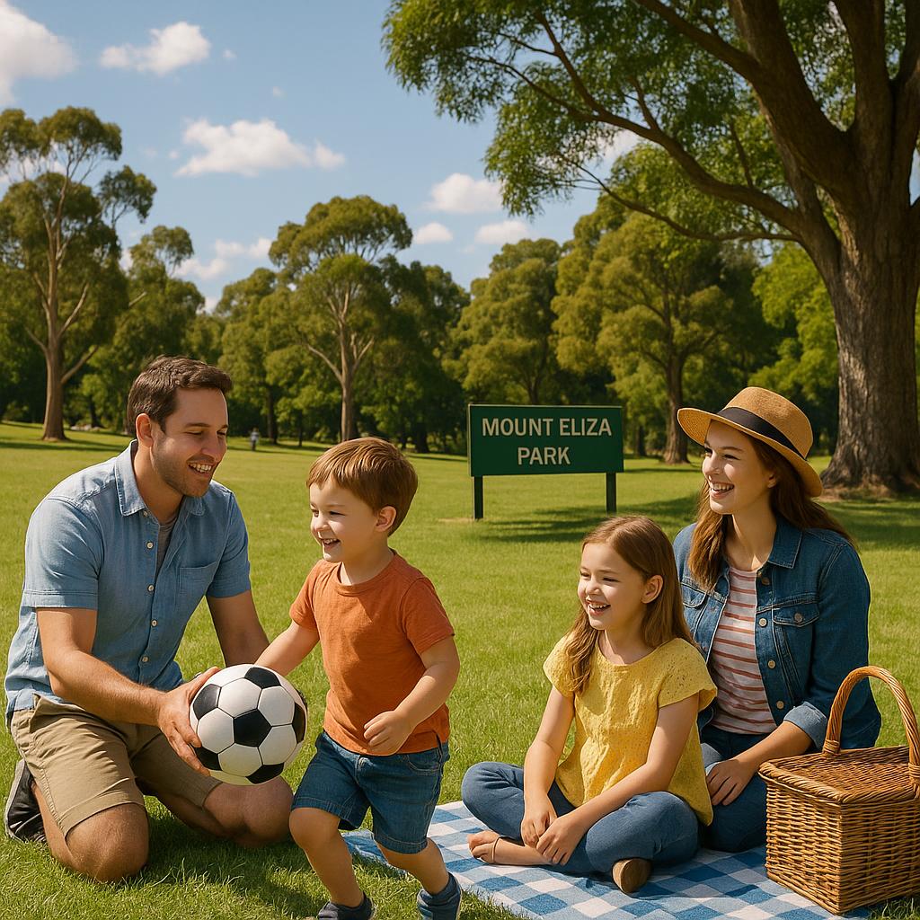 Family enjoying a park day in Mount Eliza