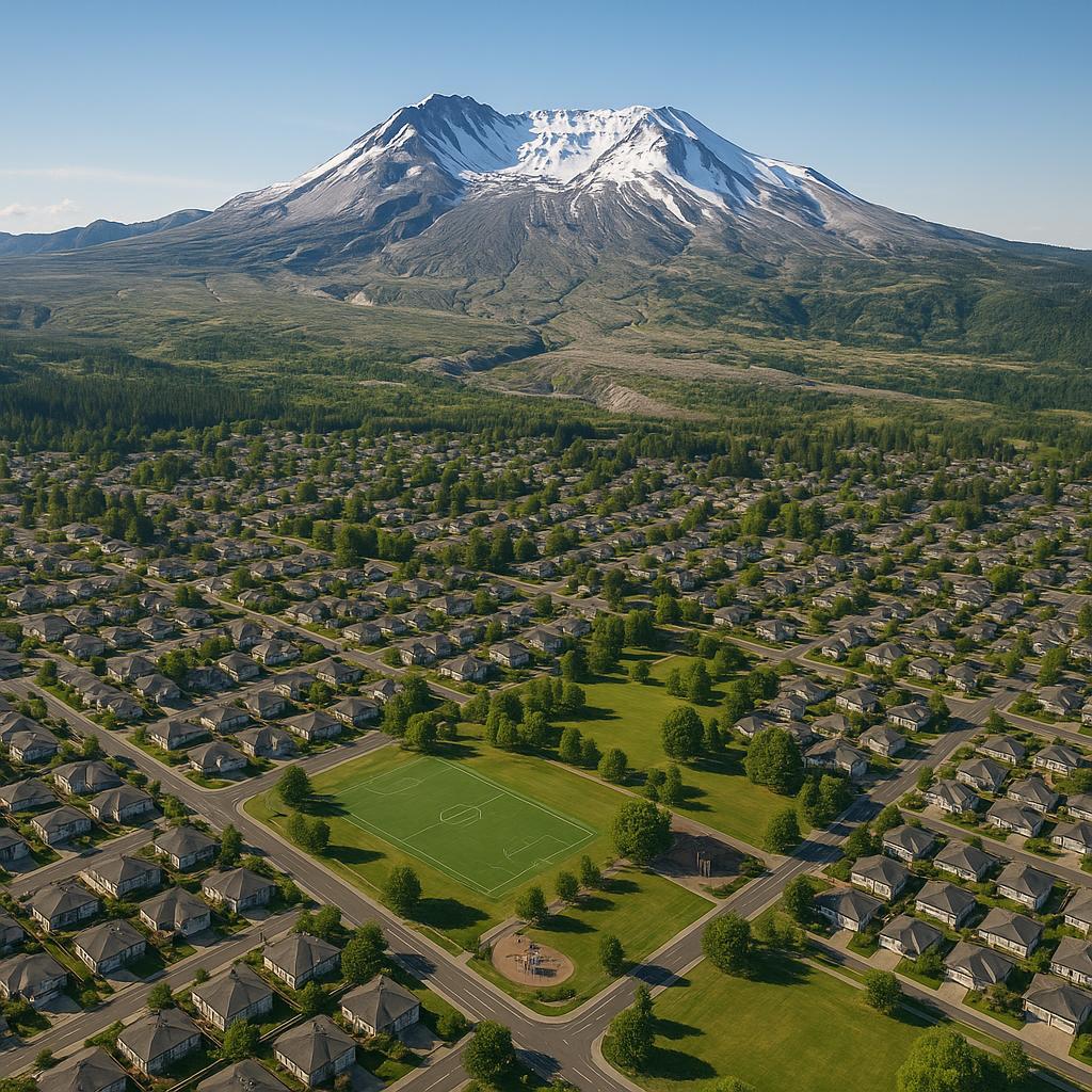 Aerial view of Mount Helen