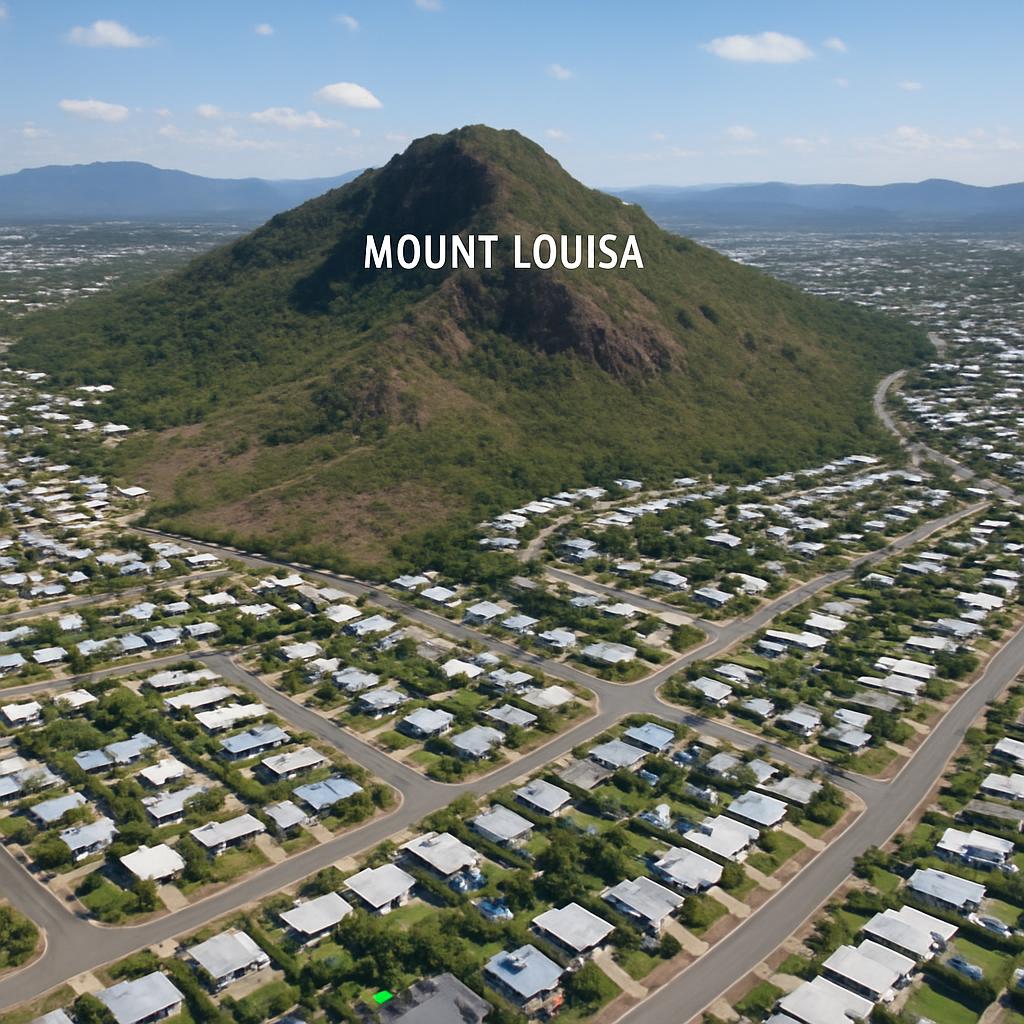 Aerial view of Mount Louisa