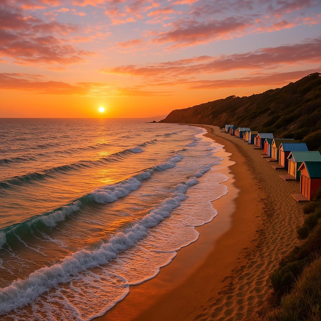 Mount Martha beach at sunset