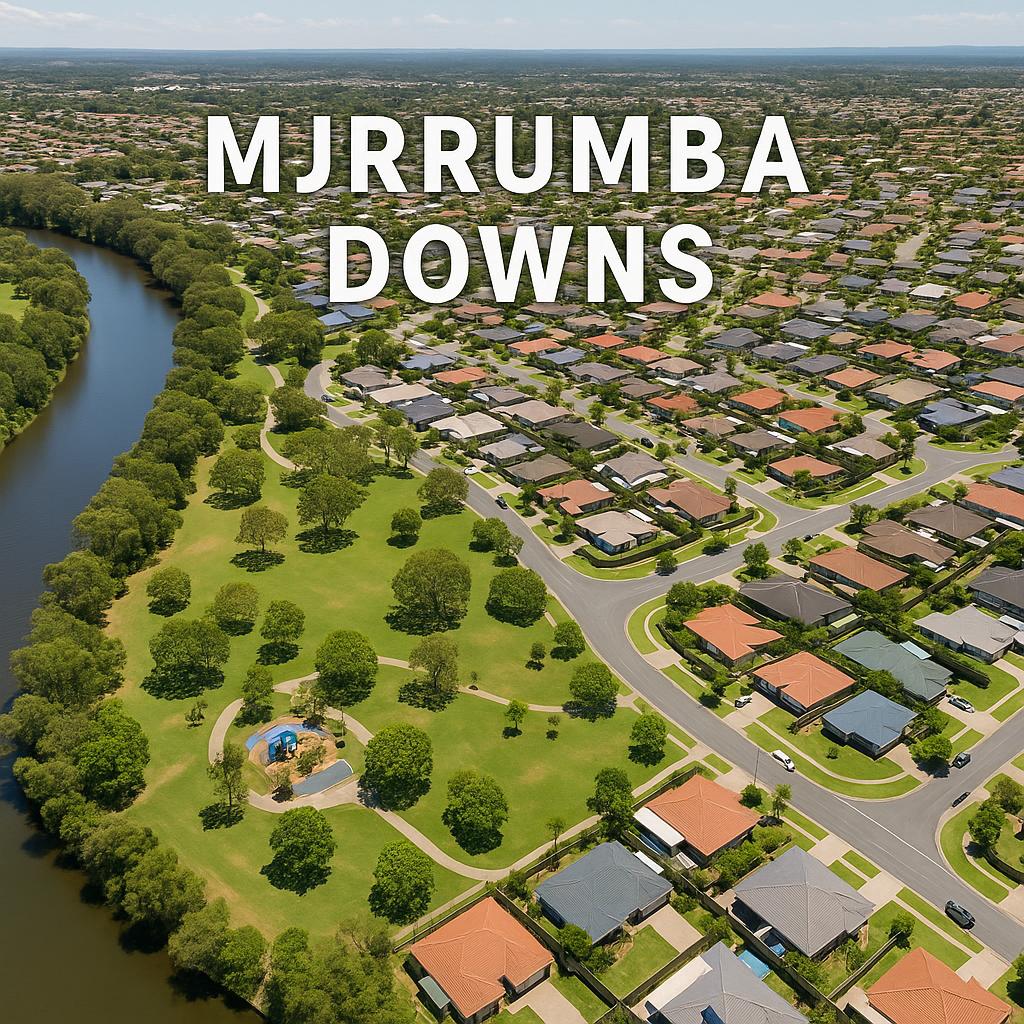 Aerial view of Murrumba Downs with lush green parks and residential buildings
