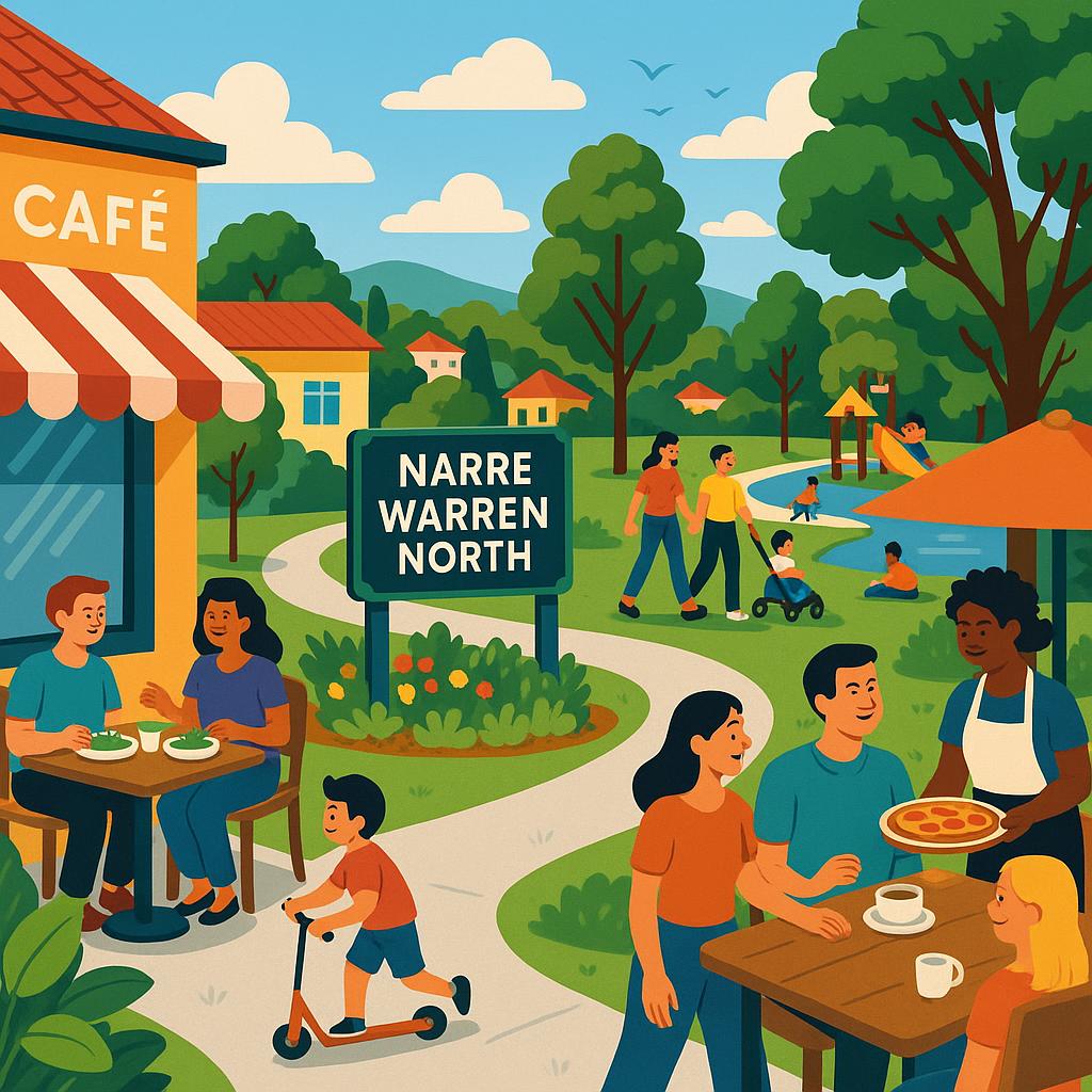 Narre Warren North dining and park scene