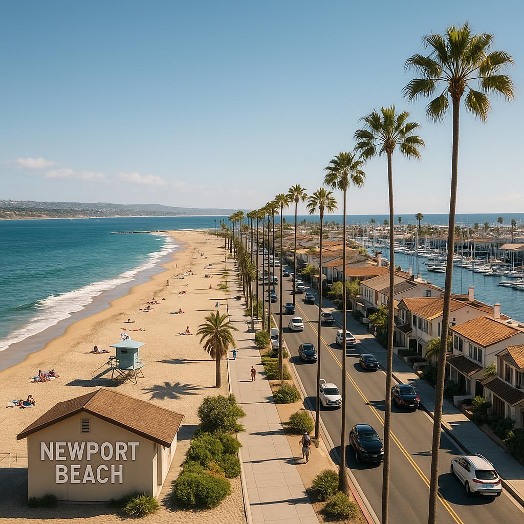 Coastal view of Newport Beach, ideal for lifestyle buyers