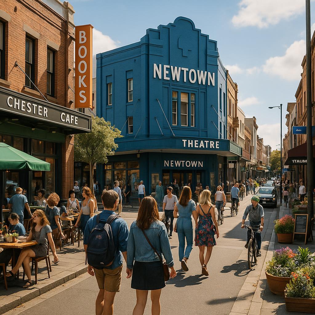 Newtown's vibrant streets and community lifestyle