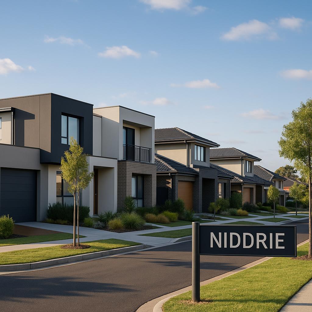 Modern homes in Niddrie suburb