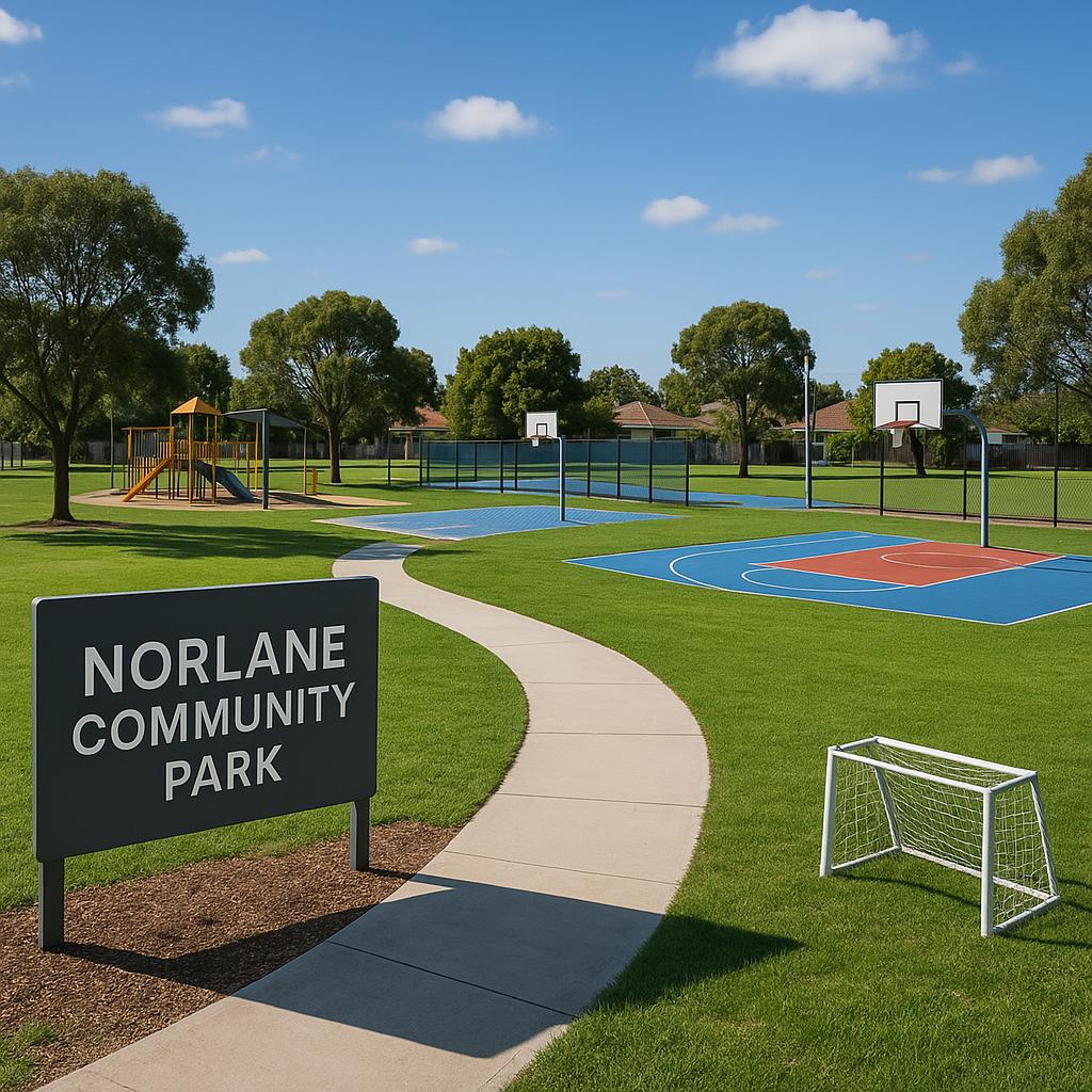 Norlane community park with sports facilities