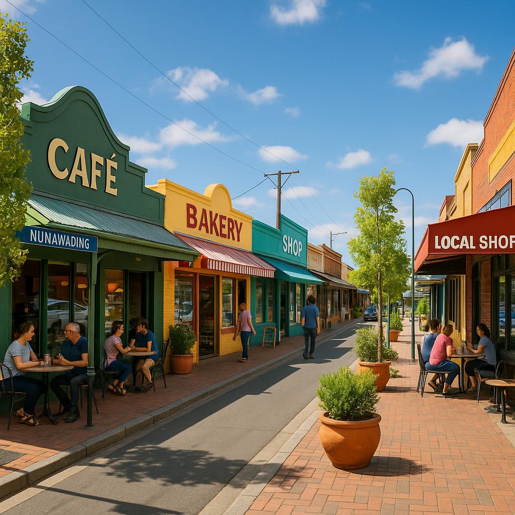 Village-style shopping strip in Nunawading