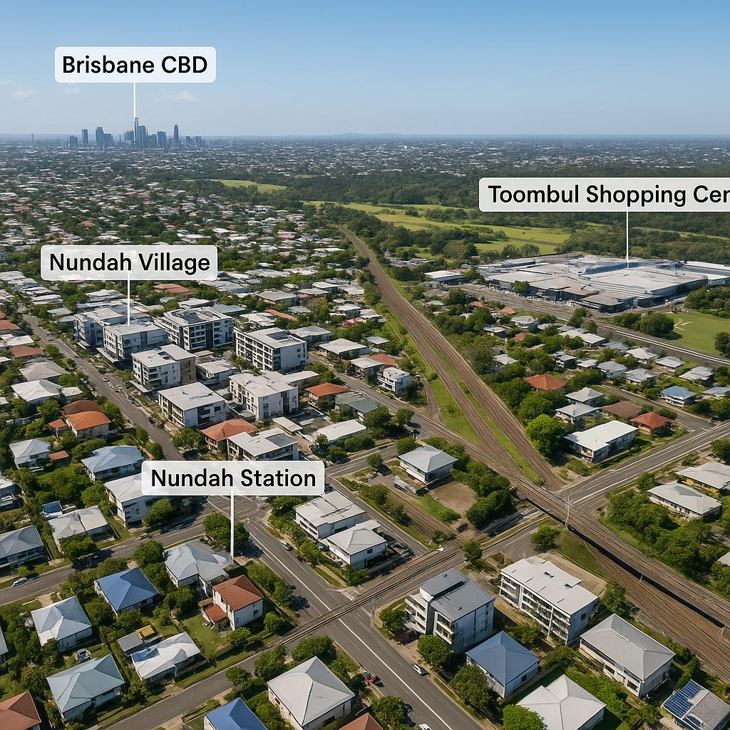 Aerial view of Nundah suburb
