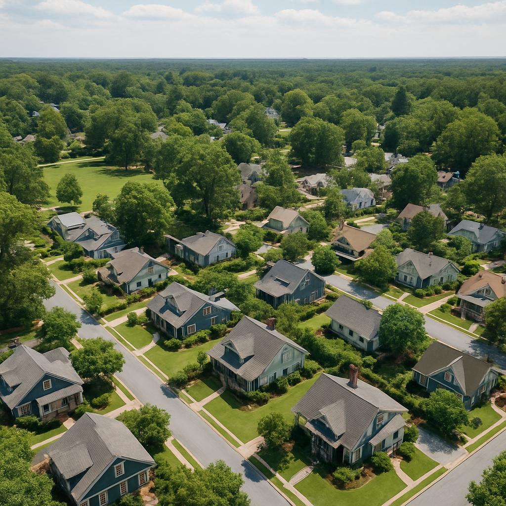 Aerial view of Oakhurst suburb