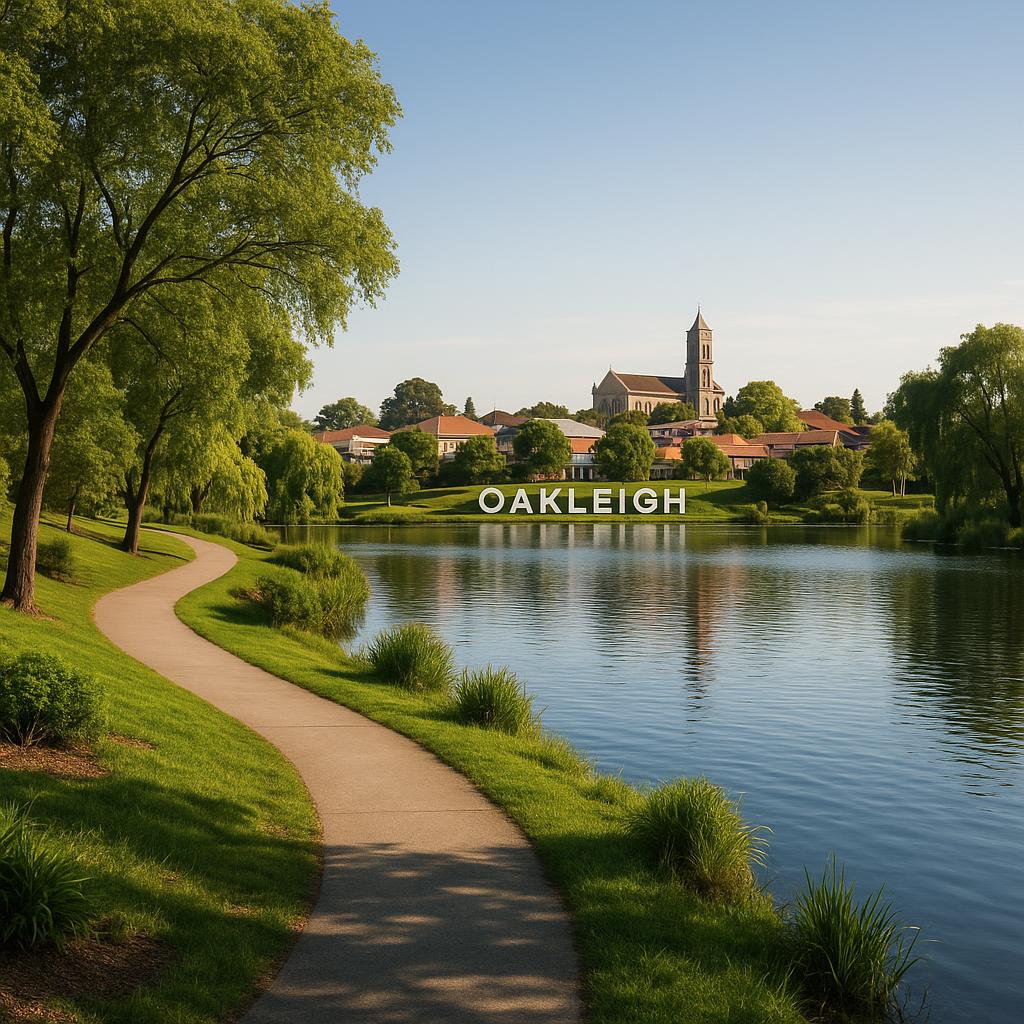 Waterfront walks in Oakleigh with lush greenery