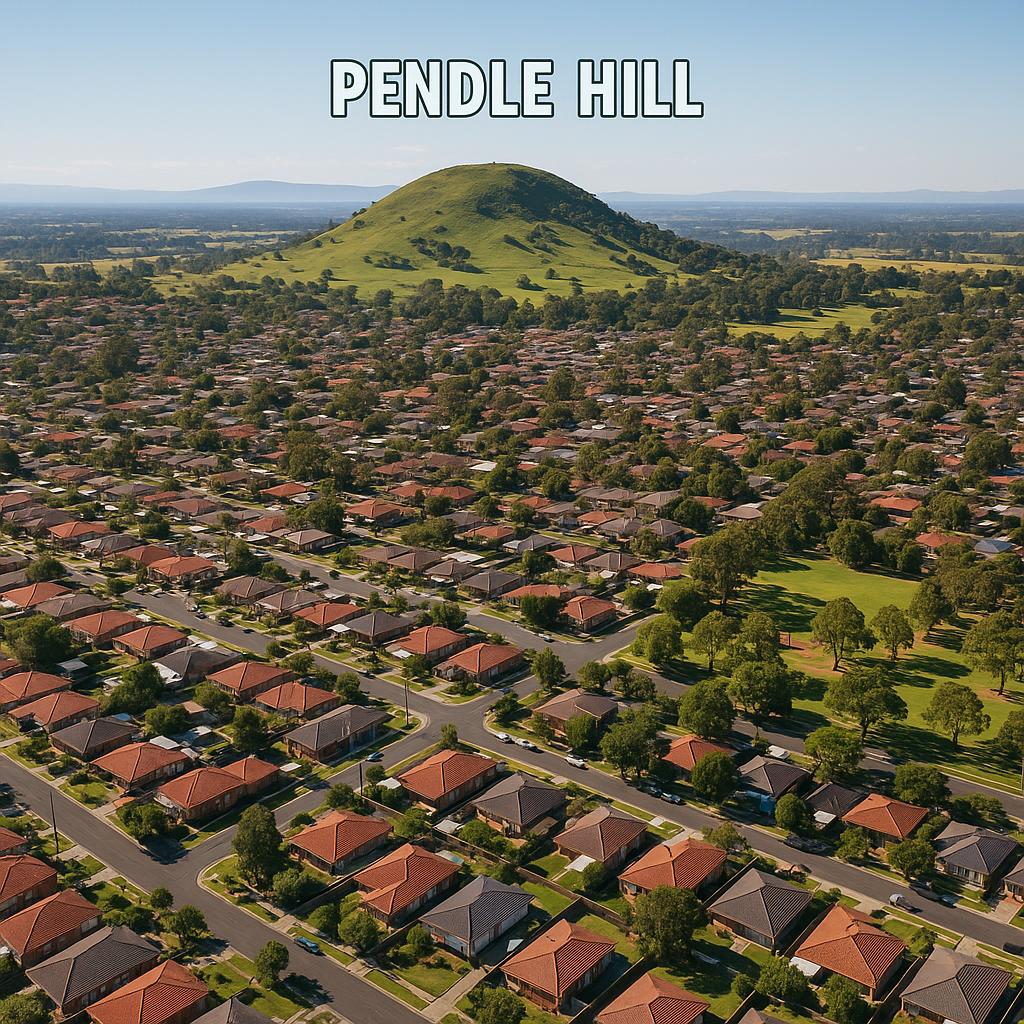 Aerial view of Pendle Hill suburb in Sydney