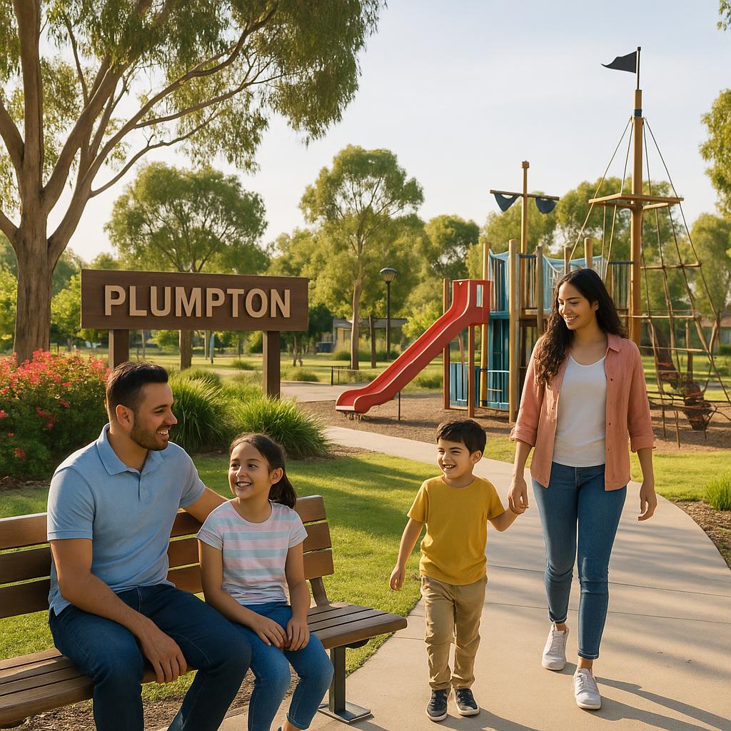Community park in Plumpton with families