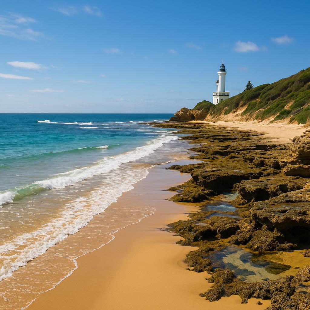 Point Lonsdale beach view during sunset