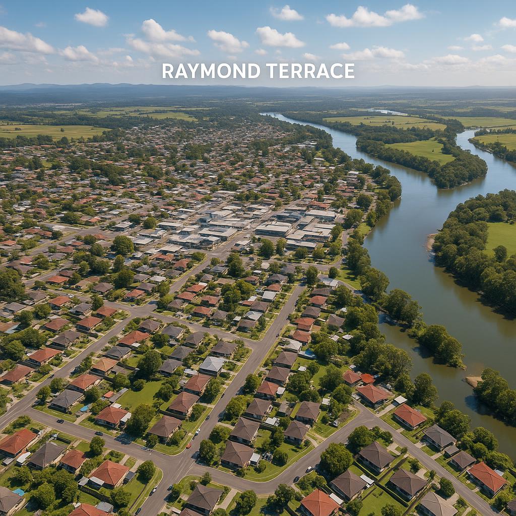 Aerial view of Raymond Terrace