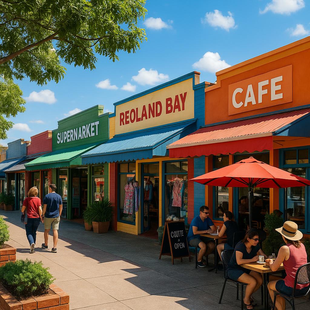 Vibrant shopping area in Redland Bay