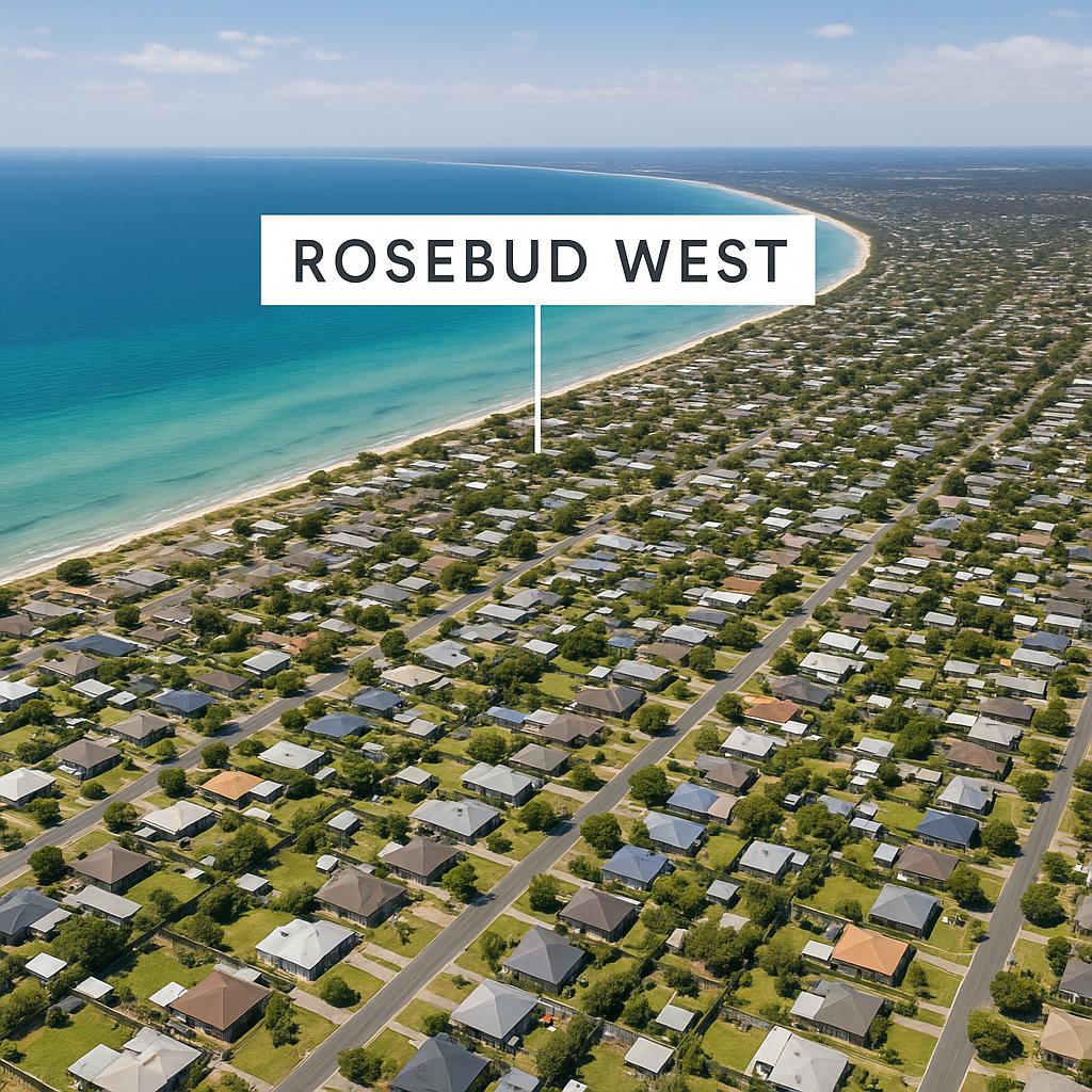 Coastal view of Rosebud West suburbs