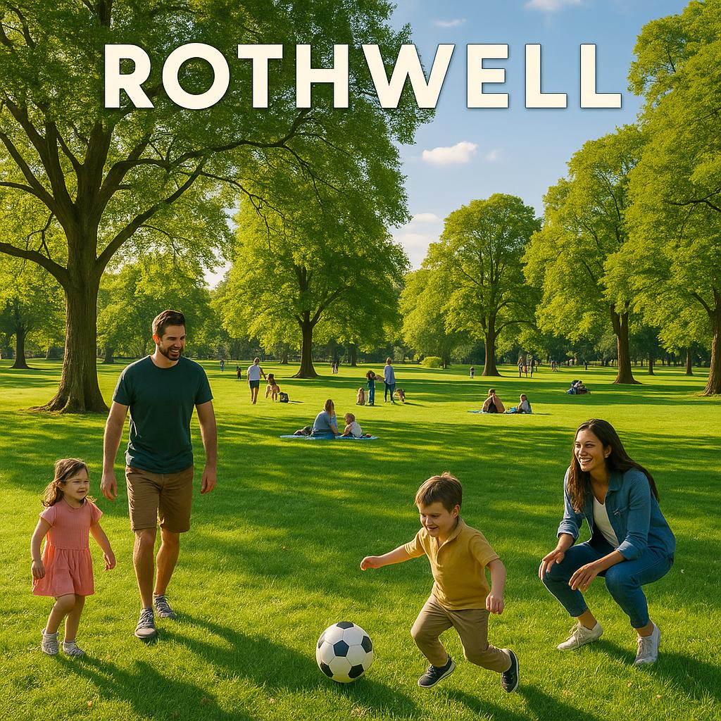 Families enjoying the outdoor park in Rothwell