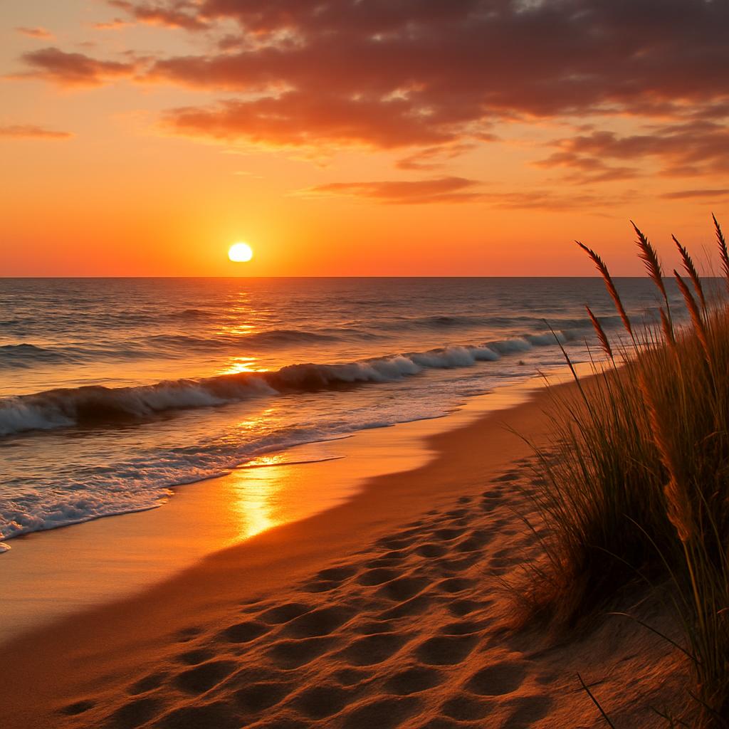 Sunset at Rye Beach, Victoria, showcasing natural beauty.