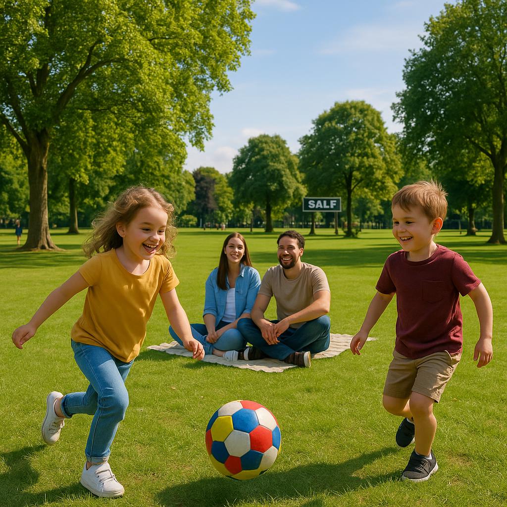 Family enjoying a park day in Sale