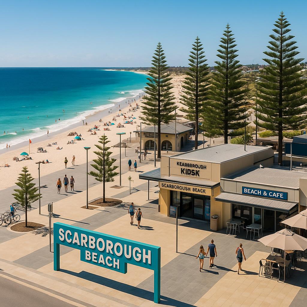 Scarborough Beach view with amenities
