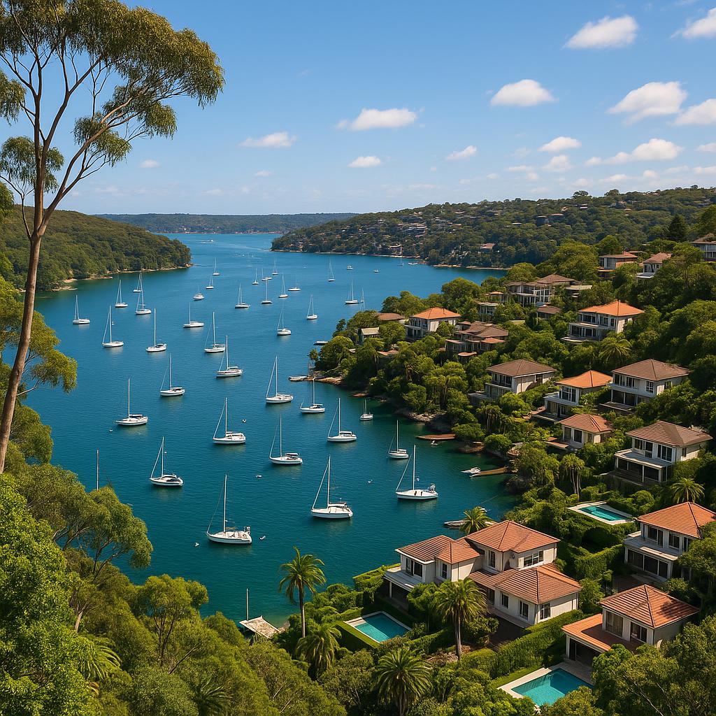 Scenic view of Middle Harbour from Seaforth