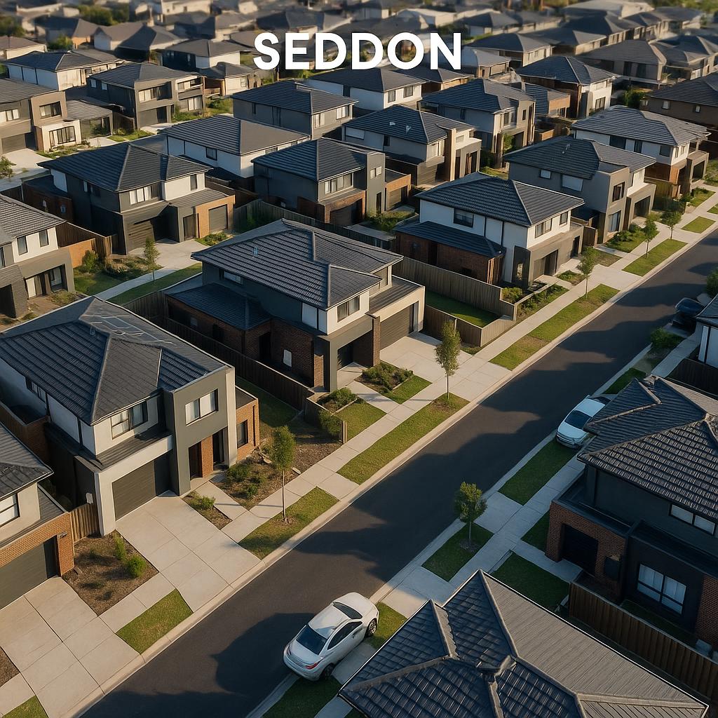 Modern homes and new estates in Seddon, Melbourne.