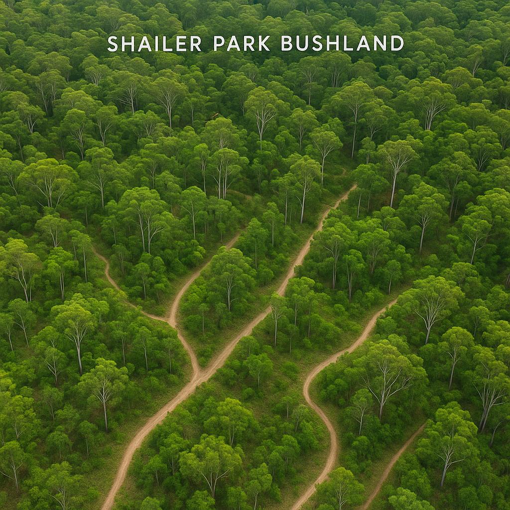 Lush greenery in Shailer Park Bushland with walking trails