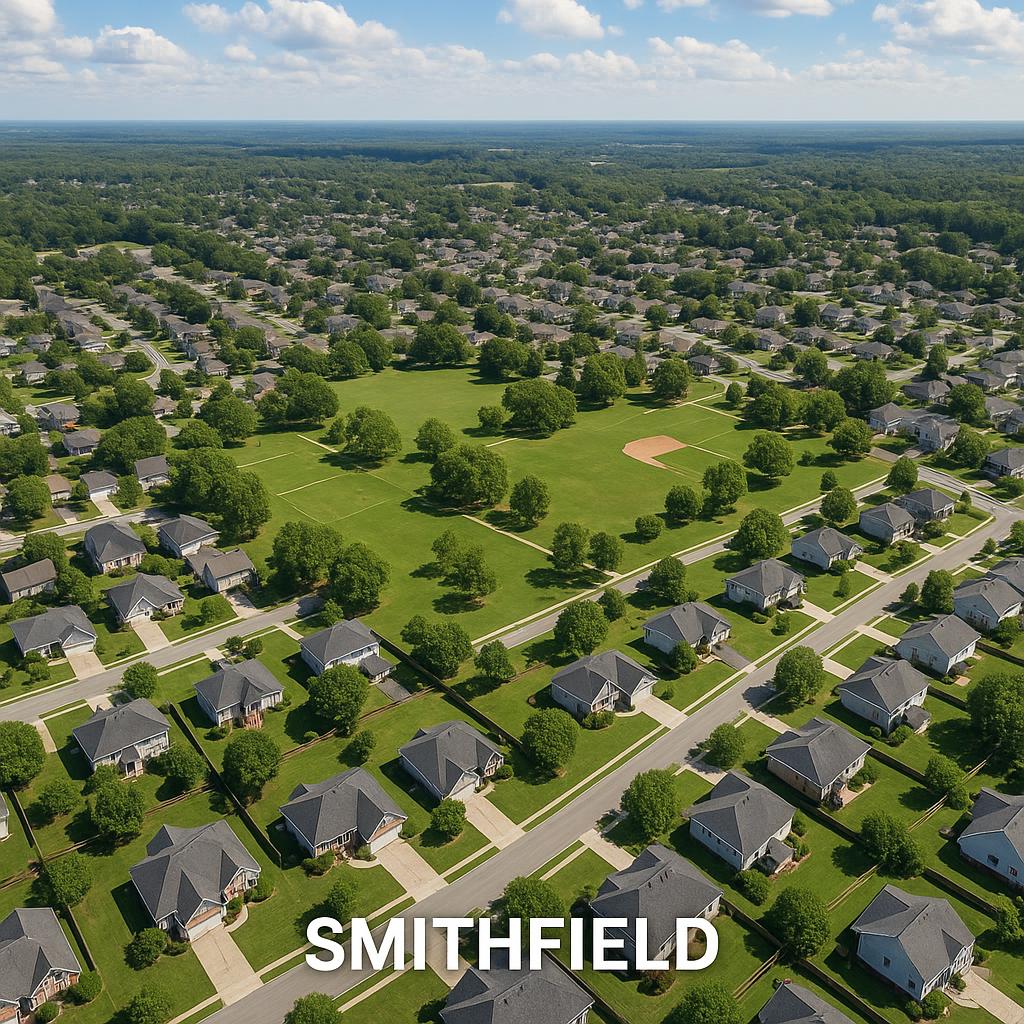 Aerial view of Smithfield neighbourhood