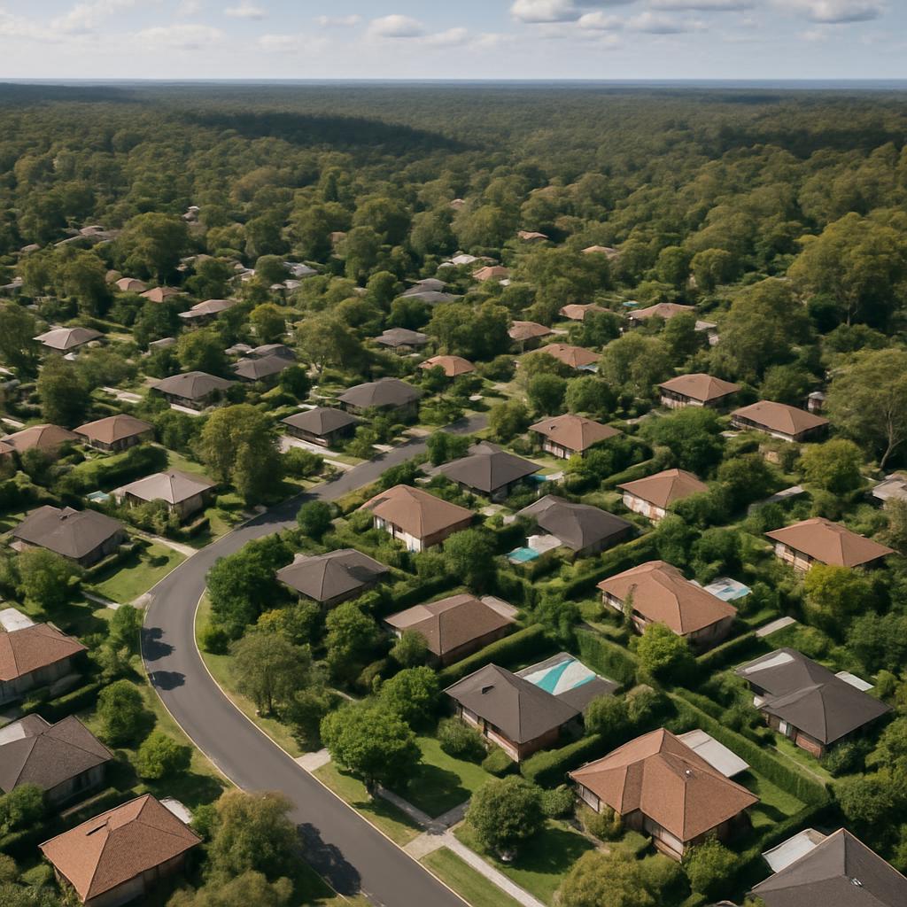 St Ives suburb with parks and family homes