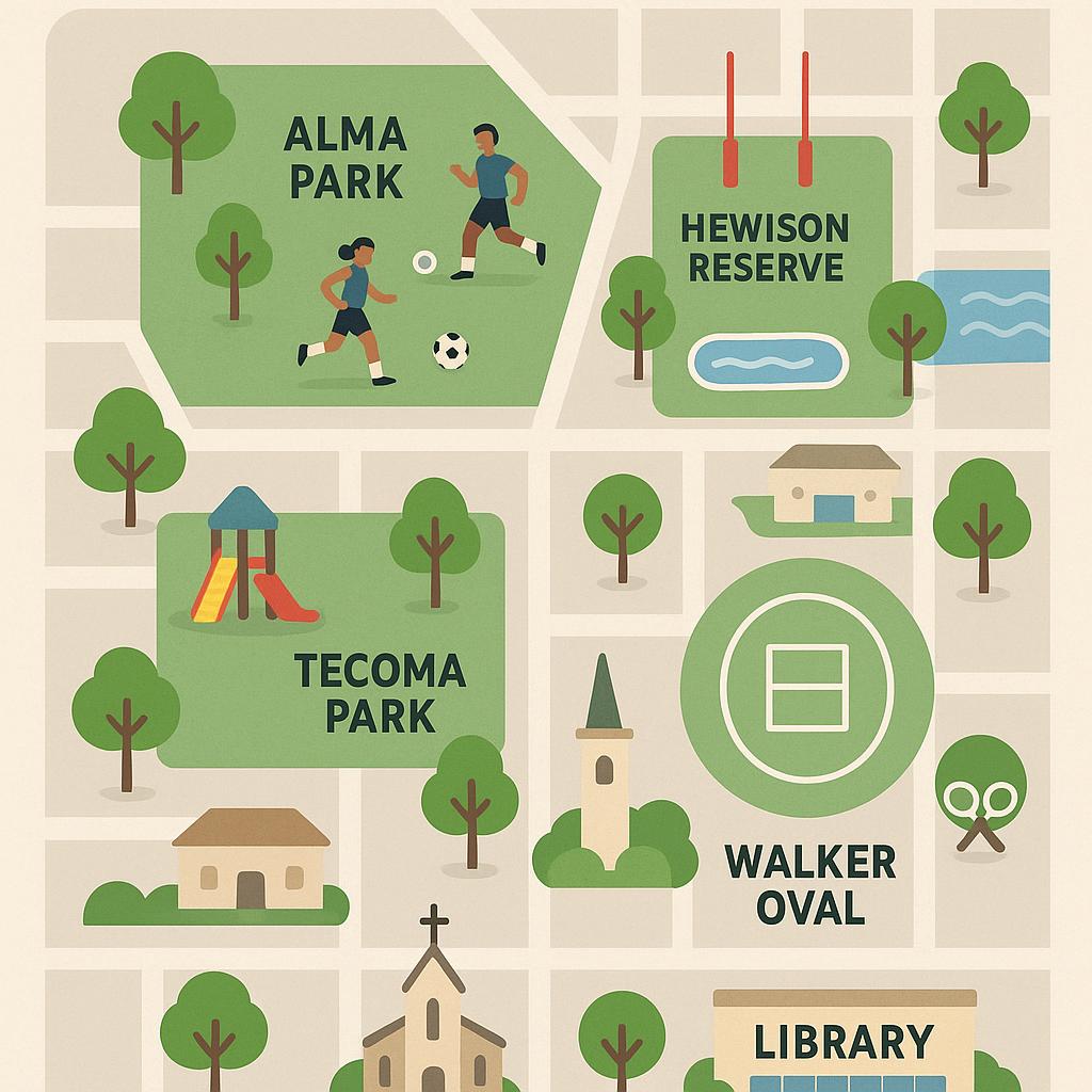 Parks and sports facilities in St Kilda East