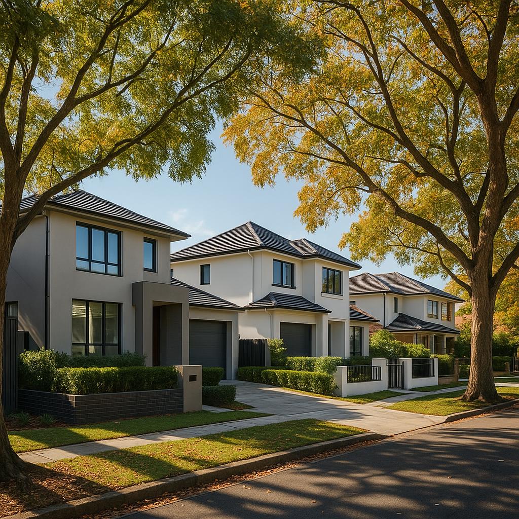 Modern houses along Strathfield streets